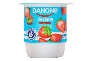 Йогурт 1.2% с наполнителем Клубника Danone ст 115г