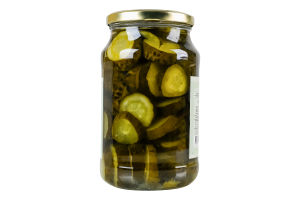 Огурцы маринованные кольцами консервированные стерилизованные органические Stodola с/б 900г