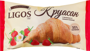 Круасан з начинкою зі смаком полуниці, ТМ "LIGOS" 70г