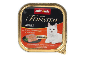 Корм д/котів з куркою яловичиною та морквою 100г Вом Фейштн