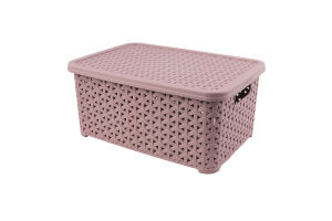 Кошик 6л пудровий низький з кришкою Diomedea