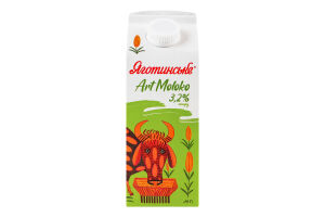 Молоко 3.2% пастеризованное Art moloko Яготинське т/п 750г