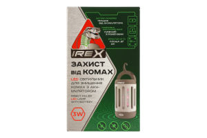 Світильник д/знищення комах LED з акумулятором 3Вт Irex