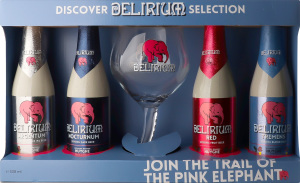 Пиво Delirium Discovery Pack 4*0,33л +келих 330мл