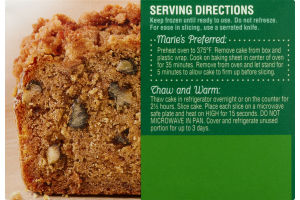 Marie Callender's Loaf Cake Banana Nut