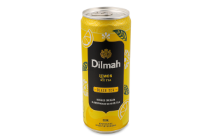 Чай холодний чорний з смаком лимону 330мл ж/б Dilmah