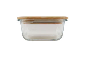 Контейнер для зберігання бамбукова кришка скло 340мл №KYYW577 Greenwich Product Co. Limited 1шт