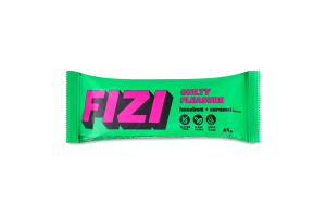 Батончик з фундуком, фініками та начинкою зі смаком карамелі у шоколаді з підсолоджувачем Guilty pleasure Fizi м/у 45г