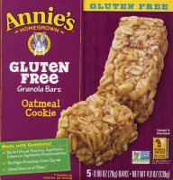 Annie's Homegrown Gluten Free Chewy Granola Bars Oatmeal Cookie - 5 CT