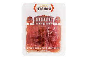 Ветчина нарезка Прошутто Крудо Ferrarini лоток 90г