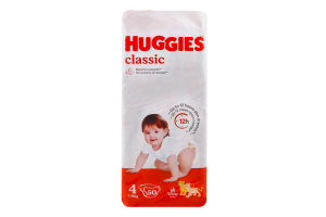 Підгузники дитячі 7-18кг Classic Huggies 50шт