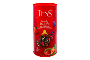 Чай Lovely Souvenir чорний та зелений 90г тубус Tess