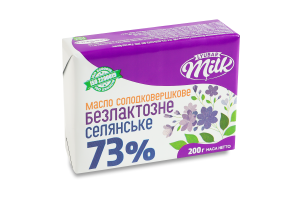Масло солодковершкове безлактозне 73% Селянське Lyubar Milk м/у 200г