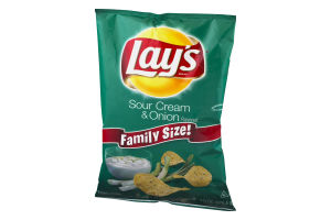 Lay's Sour Cream & Onion Potato Chips Family Size