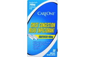 CareOne Chest Congestion Relief Expectorant Immediate Release Caplets - 50 CT