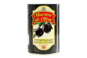 Маслины с косточкой Супергигант Maestro de Oliva ж/б 425г