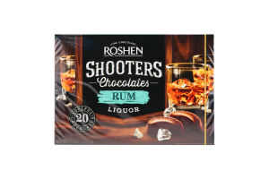 Конфеты шоколадные Rum Liquor Shooters Roshen к/у 150г
