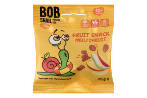 Снек фруктовый для детей от 12мес Multifruit Baby Bob Snail м/у 20г