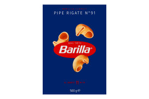 Вироби макаронні з твердих сортів пшениці Піпе рігате №91 Barilla к/у 500г