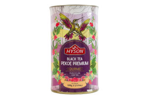 Чай черный байховый цейлонский листовой Pekoe Premium Gourmet Hyson тубус 100г