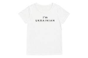 Футболка жін Sol's Pioneer I'am Ukrainian білий L