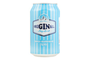 Напиток слабоалкогольный 0.33л 5.5% Gin&Grapefruit Long Drink Original Hartwall ж/б