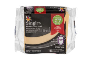 Ahold Singles Sharp Cheddar - 16 CT