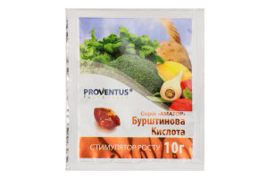 Стимулятор росту Бурштинова кислота 10г Proventus