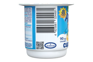 Сирок 3.9% для дітей від 8міс з наповнювачем фруктовим Банан-яблуко Агуня ст 90г