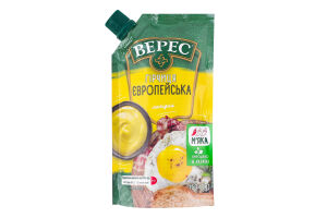 Горчица нежная нестерилизованная Европейская Верес д/п 130г