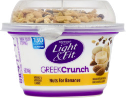 Dannon Light & Fit Greek Crunch Nonfat Yogurt Nuts for Bananas