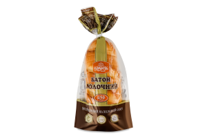 Батон нарезной из пшеничной муки Молочный Рум'янець м/у 450г