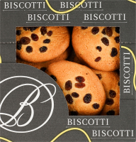 Печенье сдобное песочно-отсадное Американское с изюмом Biscotti к/у 0.215кг