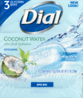 Dial Glycerin Soap Bars Coconut Water - 3 CT