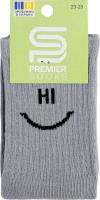 Шкарпетки підл Premier socks Hi-Bye с.сірий р23-25