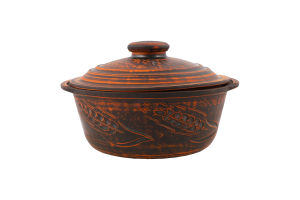 Жаровня 2л кераміка декор з ручками Духм'яна піч