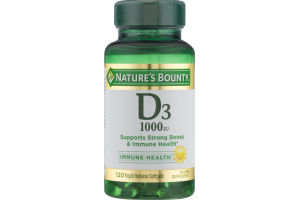 Nature's Bounty D3 Softgels - 120 CT