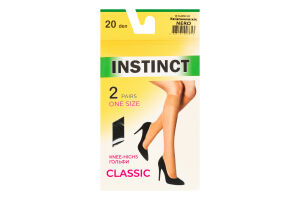 Получулки женские Instinct Classic 20den 23-25 nero 2пары