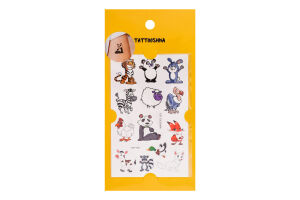 Тату Tattooshka 12 щасливих звіряток тимчасові