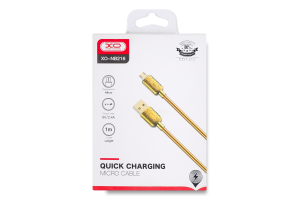 Кабель XO USB A-Micro B 2,4А Gold 1м NB216