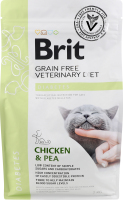 Корм д/котів Діабетс при цукровому діабеті з куркою та горохом сухий 2кг Бріт ВетДієтс