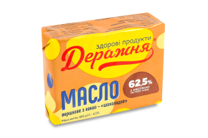 Масло вершкове 62.5% з какао Шоколадне Деражня м/у 180г