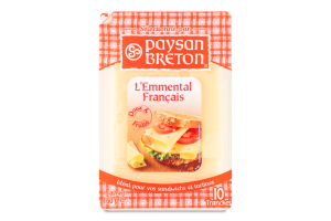 Сир Paysan Breton Ементаль скибочками 45%