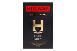 Чай черный байховый листовой с ароматом бергамота и цедрой апельсина Earl Grey Exclusive Hillway в/с к/у 100г