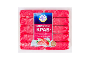 Палочки крабовые замороженные пастеризованные Снежный краб Водний світ в/у 250г