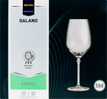 Бокалы для красного вина 530мл №172096 Galano Metro Professional 6шт