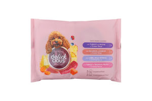 Корм д/дорослих собак Асорті №1 2*80г+2*85г Delickcious