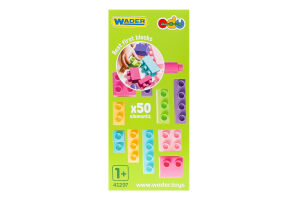 Конструктор Wader Kids Blocks рожевий 50ел 41297