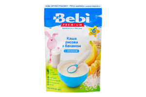 Каша молочна для дітей від 6міс Рисова з бананом Bebi Premium д/п 200г