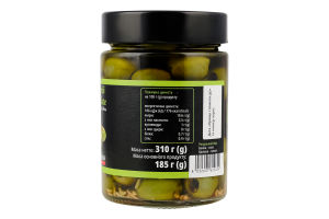 Оливки Quattrociocchi зелені солодк зі спеціям б/к